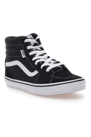 Črni supergi Mid-Cut z belimi detajli VANS FILMONE HI