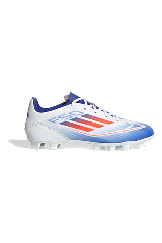 Bele in modre nogometne čevlje s špicami za travnato igrišče Adidas F50 Club FXG