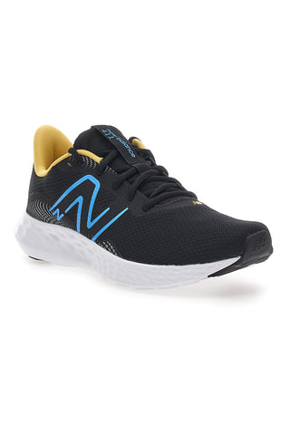 Črni in rumeni tekaški čevlji z mrežastim zgornjim delom NEW BALANCE 411