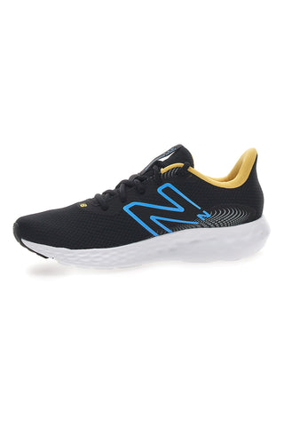 Črni in rumeni tekaški čevlji z mrežastim zgornjim delom NEW BALANCE 411