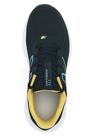 Črni in rumeni tekaški čevlji z mrežastim zgornjim delom NEW BALANCE 411
