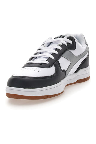 Bele superge z sivim logotipom in črnimi detajli DIADORA RAPTOR LOW