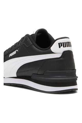 Črni športni copati z usnjenim zgornjim delom PUMA ST Runner v4 L
