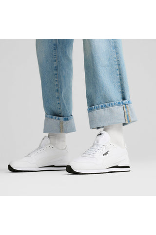 Bele superge z usnjenim zgornjim delom PUMA ST Runner v4 L