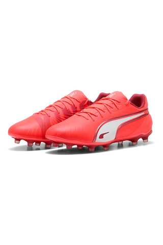 Rdeči nogometni čevlji za umetno in naravno podlago Puma King Match FG/AG