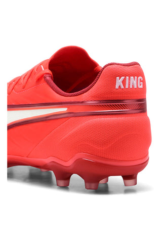 Rdeči nogometni čevlji za umetno in naravno podlago Puma King Match FG/AG