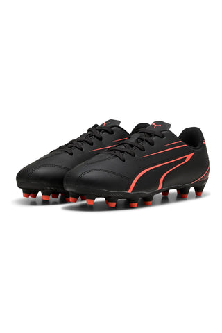 Črni nogometni čevlji s špicami PUMA VITORIA FG/AG