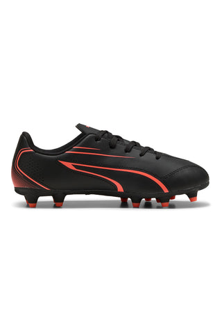 Črni nogometni čevlji s špicami PUMA VITORIA FG/AG