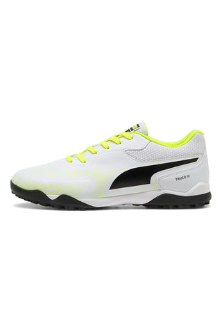Beli in rumeni fluo čevlji za futsal Puma TRUCO III TT