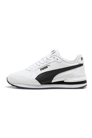 Bele in črne superge z usnjenim zgornjim delom Puma ST Runner v4 L Jr