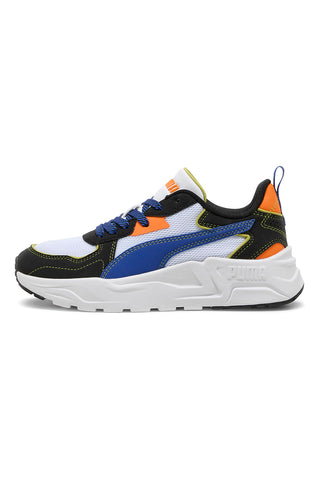 Bele superge z modrimi in oranžnimi detajli PUMA TRINITY LITE STARBLITZ JR