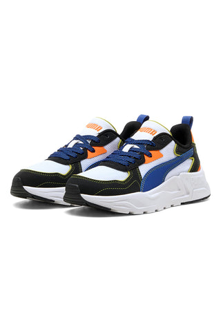 Bele superge z modrimi in oranžnimi detajli PUMA TRINITY LITE STARBLITZ JR