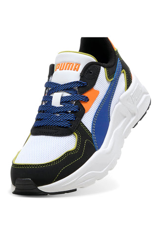 Bele superge z modrimi in oranžnimi detajli PUMA TRINITY LITE STARBLITZ JR