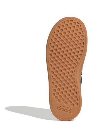 Bele superge z vezalkami in modrimi stranskimi trakovi Adidas GRAND COURT 2.0 K
