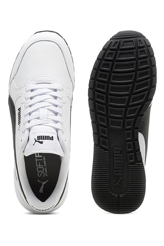 Bele superge s črnimi detajli in podplatom SoftFoam+ Puma ST Runner v4 L Jr