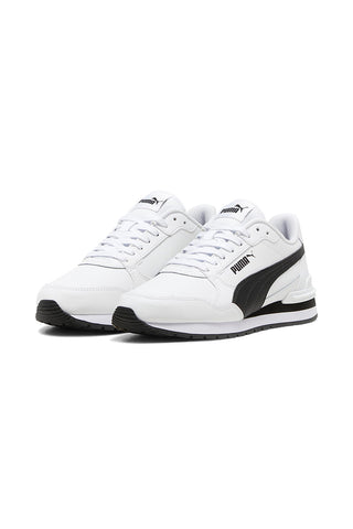 Bele superge s črnimi detajli in podplatom SoftFoam+ Puma ST Runner v4 L Jr