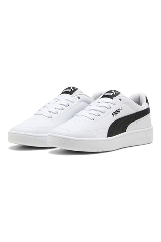 Bele športne superge z črnimi detajli Puma Court Classic Clean Jr