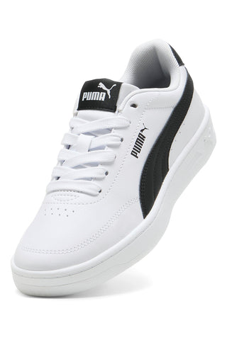 Bele športne superge z črnimi detajli Puma Court Classic Clean Jr