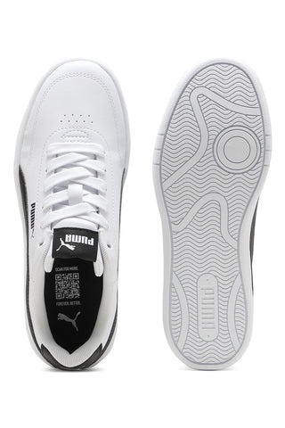 Bele športne superge z črnimi detajli Puma Court Classic Clean Jr