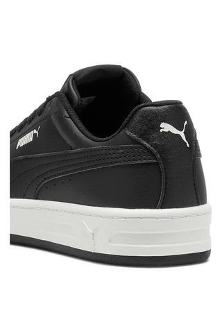 Črni športni copati iz sintetičnih materialov z dvobarvno podplatom Puma Court Classic Clean Jr