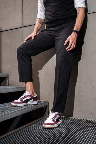 Bordeaux in bele nizke superge Puma Rebound V6 Low