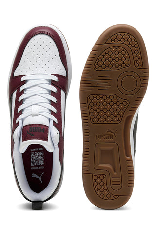 Bordeaux in bele nizke superge Puma Rebound V6 Low