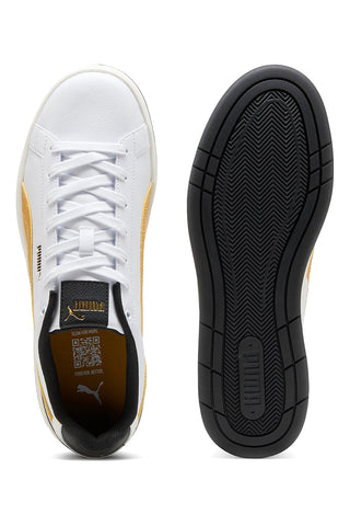 Bele superge z rumenimi in črnimi detajli Puma Court Classico