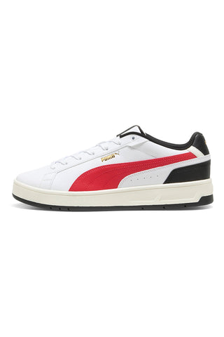 Bele superge z rdečimi in črnimi detajli Puma Court Classico