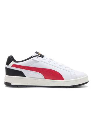 Bele superge z rdečimi in črnimi detajli Puma Court Classico