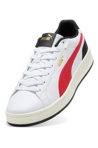 Bele superge z rdečimi in črnimi detajli Puma Court Classico
