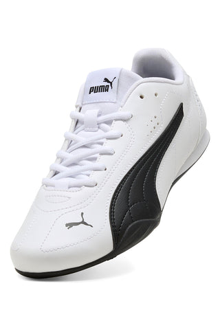 Bele superge iz tehničnega materiala s črnimi detajli Puma Catch