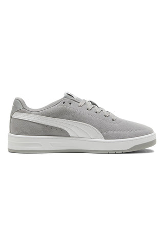 Sive superge iz usnja z gumijasto podplatom Puma Court Classic Clean SD