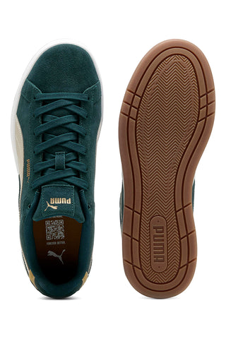 Temno zelene superge iz usnja z bež detajli Puma Court Classico SD