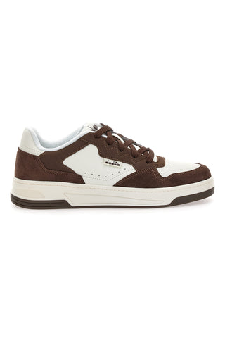 Bele in rjave superge z usnjenimi vstavki Diadora Ginger S