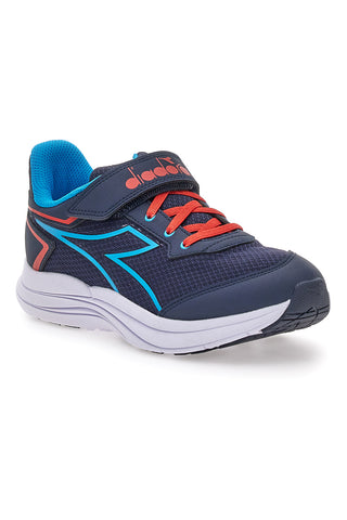 Modri športni čevlji z rdečimi detajli in zapenjanjem na velcro Diadora SNIPE 3 JR
