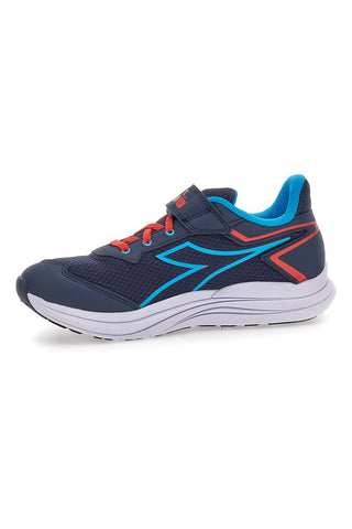 Modri športni čevlji z rdečimi detajli in zapenjanjem na velcro Diadora SNIPE 3 JR