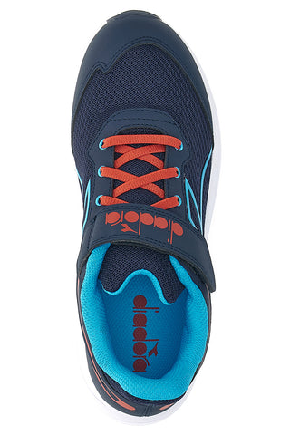Modri športni čevlji z rdečimi detajli in zapenjanjem na velcro Diadora SNIPE 3 JR