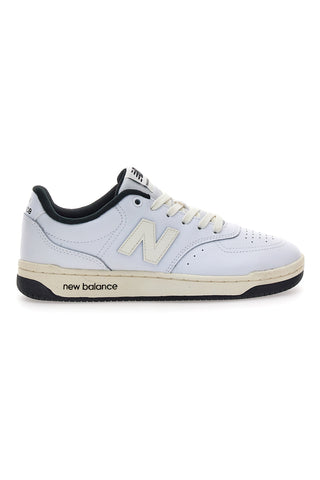 Bele usnjene superge z črnim profilom New Balance BB80AWB