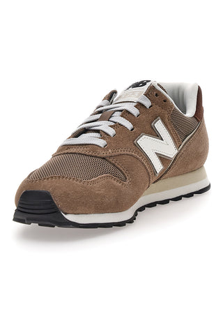 Rjavi superge iz semiša z belim logotipom New Balance 373