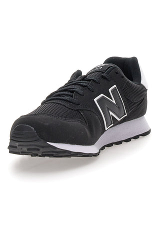 Črni športni copati iz mrežastega materiala in usnja New Balance 500