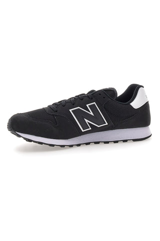 Črni športni copati iz mrežastega materiala in usnja New Balance 500