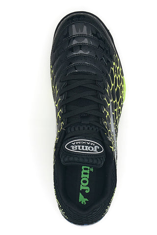 Črni nogometni čevlji z fluorescenčnimi detajli Joma Maxima 2531
