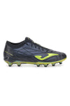 Črni nogometni čevlji s FG-špicami in limetkovimi detajli Joma Evolution 2531 Firm Ground