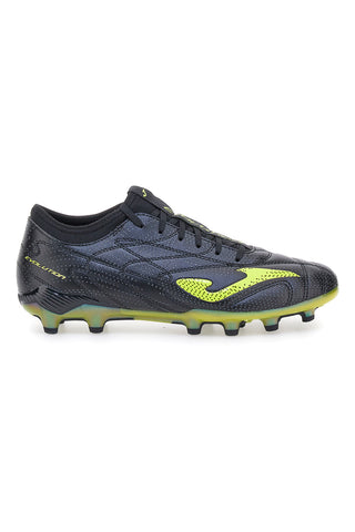 Črni nogometni čevlji s FG-špicami in limetkovimi detajli Joma Evolution 2531 Firm Ground