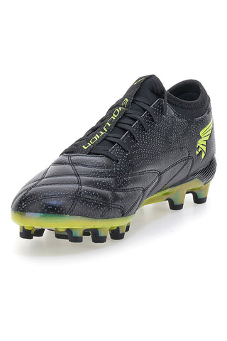 Črni nogometni čevlji s FG-špicami in limetkovimi detajli Joma Evolution 2531 Firm Ground