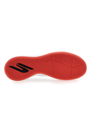 Bele nogometne čevlje za dvorano z modrimi detajli Skechers Club IC