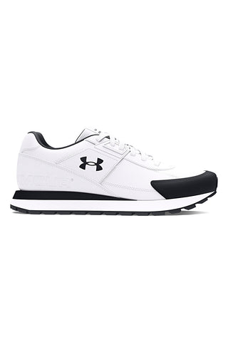 Bele tekaške čevlje z usnjenimi vstavki Under Armour Essential Runner
