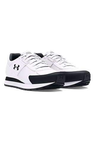 Bele tekaške čevlje z usnjenimi vstavki Under Armour Essential Runner