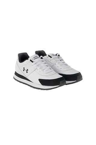 Bele tekaške čevlje z usnjenimi vstavki Under Armour Essential Runner