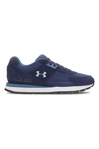 Modri najlonški superge z usnjenimi vstavki Under Armour Essential Runner